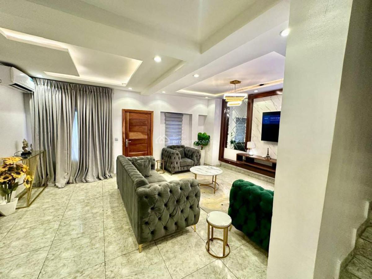 Luxurious Furnished & Fully Serviced 4 Bedroom Terrace Duplex with Bq, Lekki, Lagos, Terraced Duplex for Rent