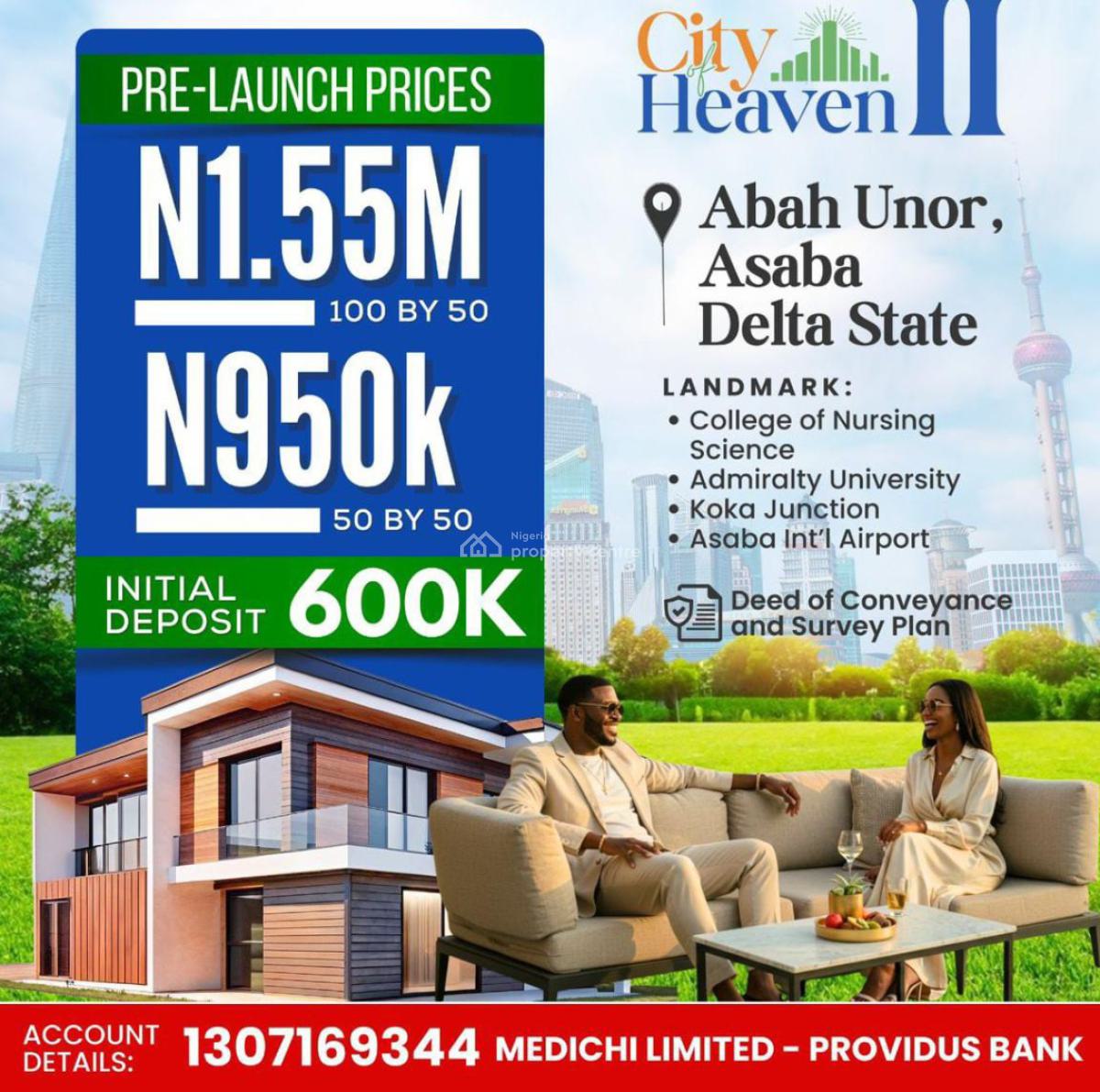 Mixed Use Land, City of Heaven 2.0 Asaba Opposite College of Nursing Science, Aniocha South, Delta, Mixed-use Land for Sale