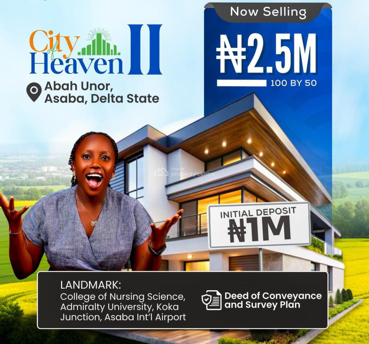Mixed Use Land, City of Heaven 2.0 Opposite College of Nursing Science Abah Unor, Asaba, Delta, Mixed-use Land for Sale
