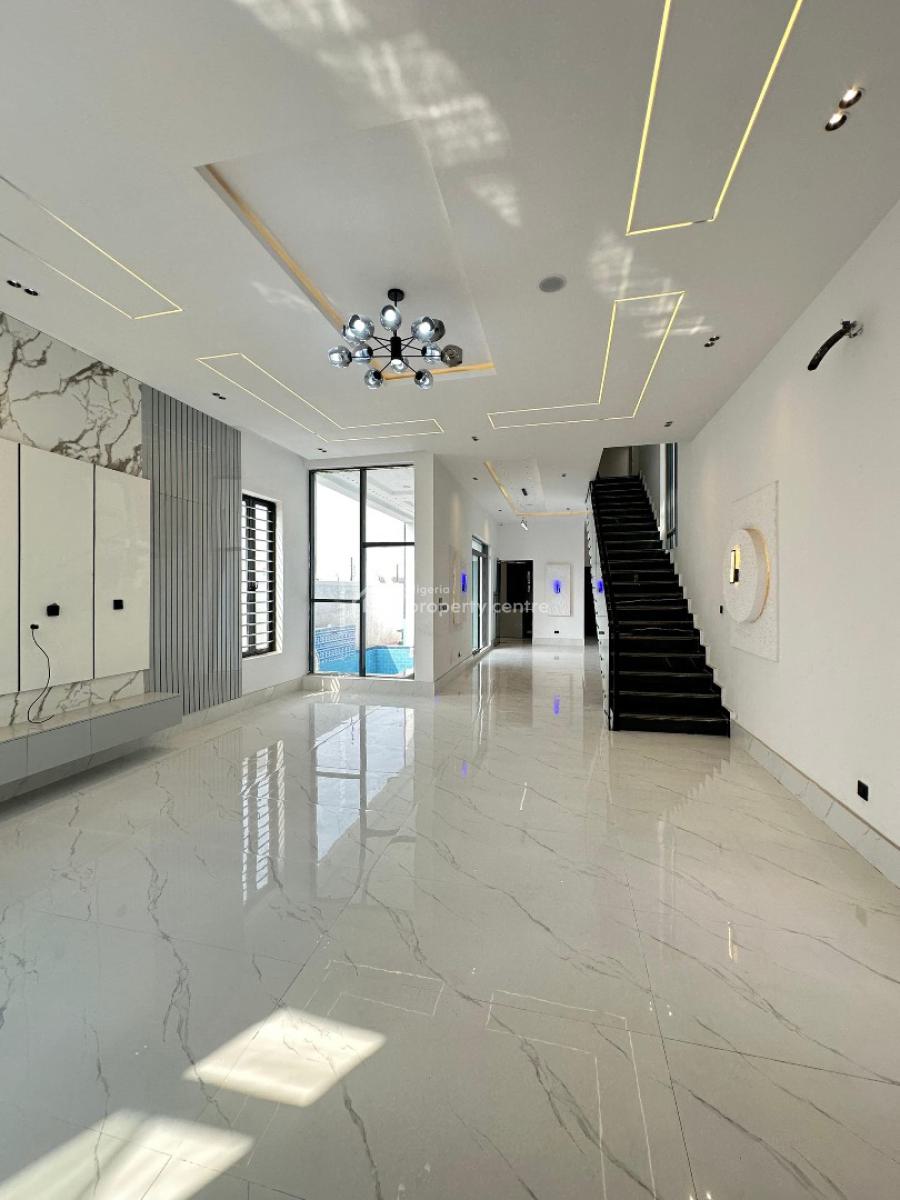 Contemporary 5 Bedroom Fully Detached Duplex with Bq, Pool & Inverter, Ajah, Lagos, Detached Duplex for Sale
