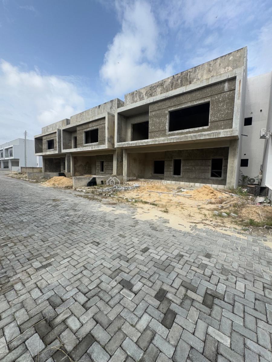 Carcass 3 Bedroom Terrace Duplex with Bq, Abraham Adesanya, Ajah, Lagos, Terraced Duplex for Sale