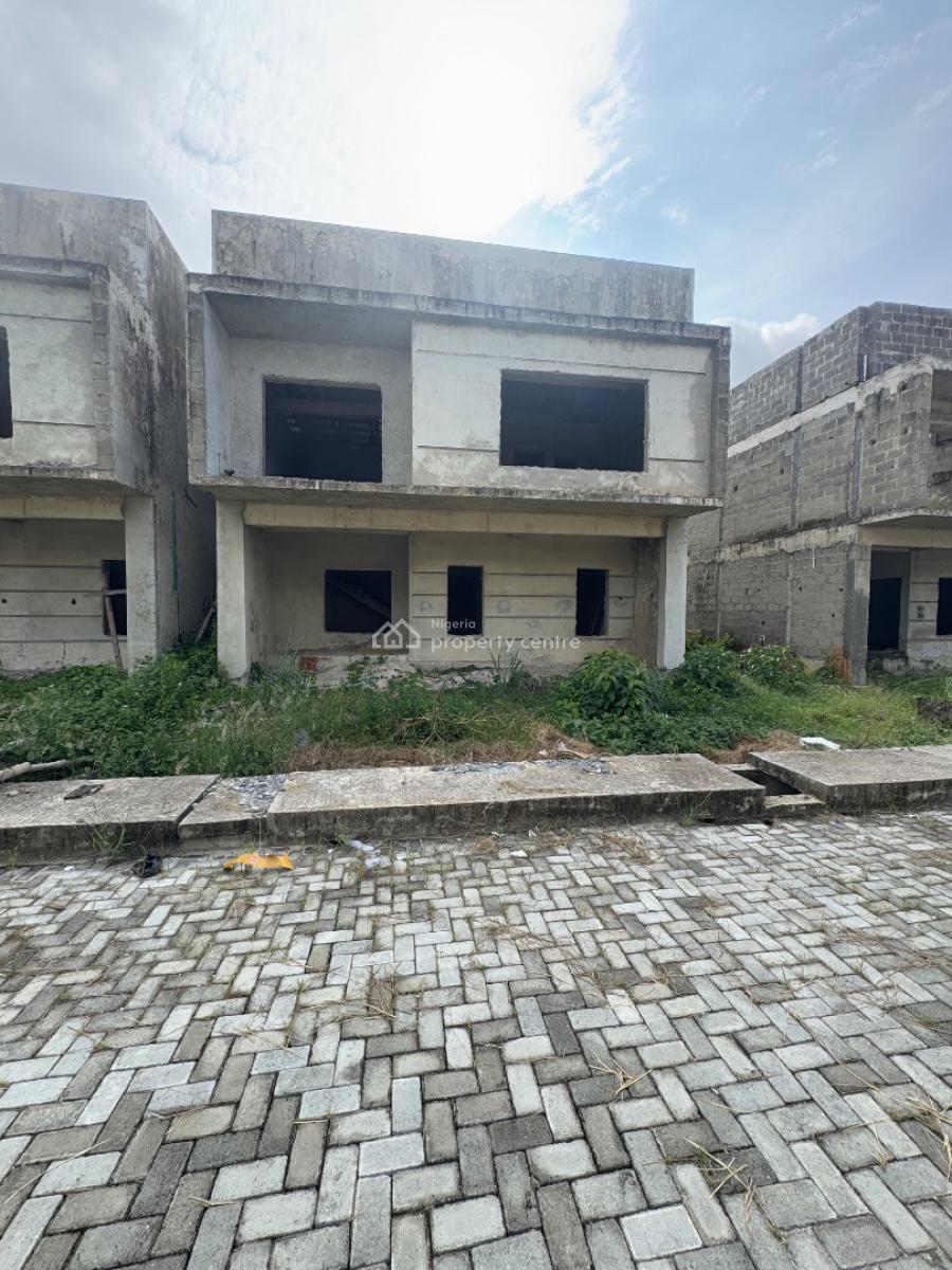 Carcass 3 Bedroom Terrace Duplex with Bq, Abraham Adesanya, Ajah, Lagos, Terraced Duplex for Sale