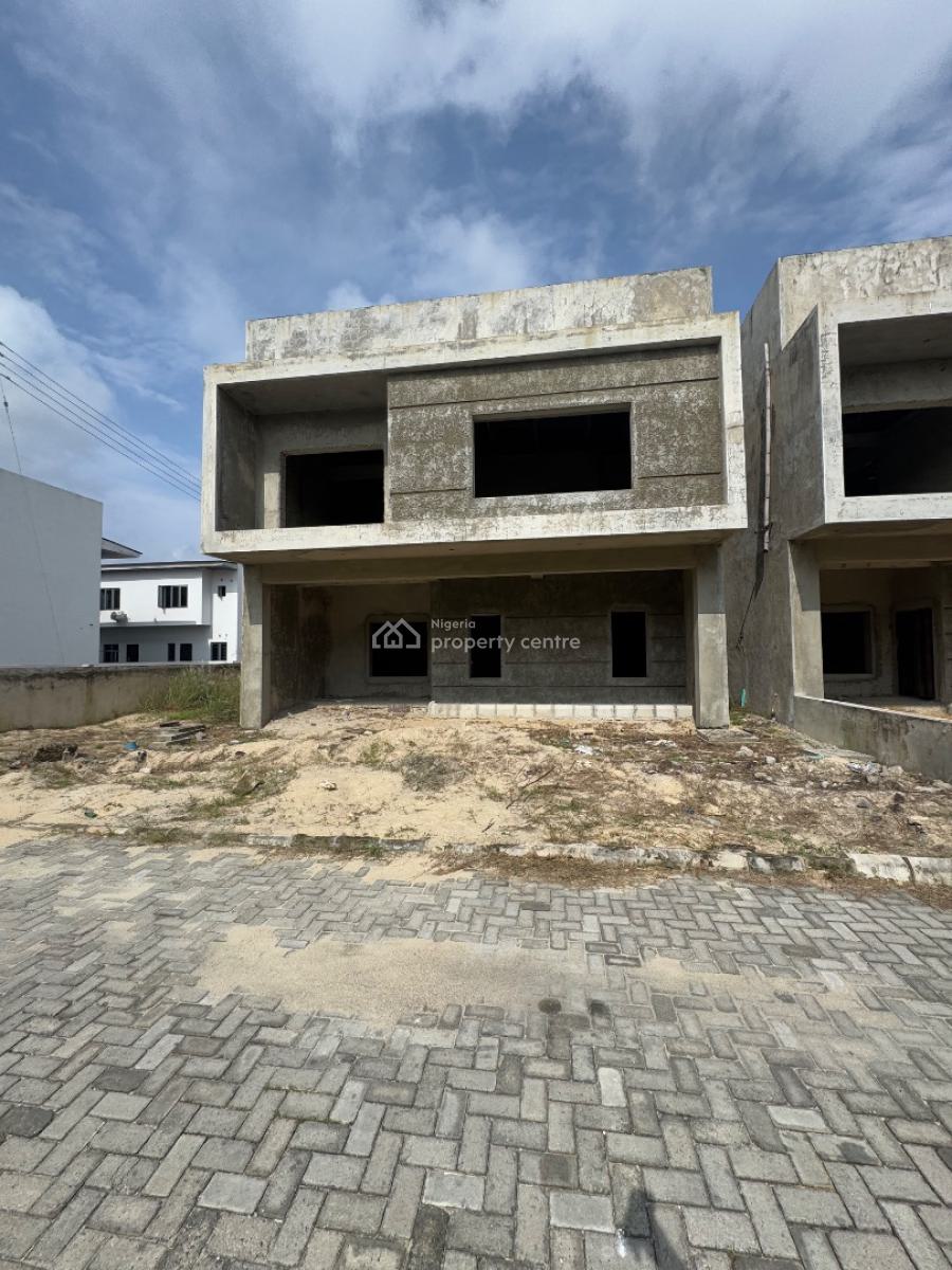 Carcass 3 Bedroom Terrace Duplex with Bq, Abraham Adesanya, Ajah, Lagos, Terraced Duplex for Sale