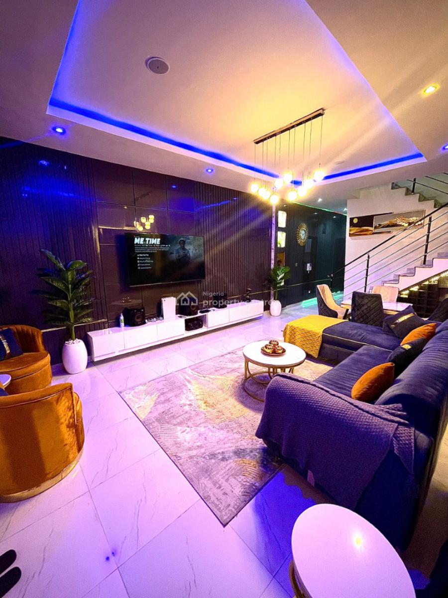 Serviced and Furnished 4 Bedroom Duplex, Chevron, Lekki, Lagos, Semi-detached Bungalow for Rent