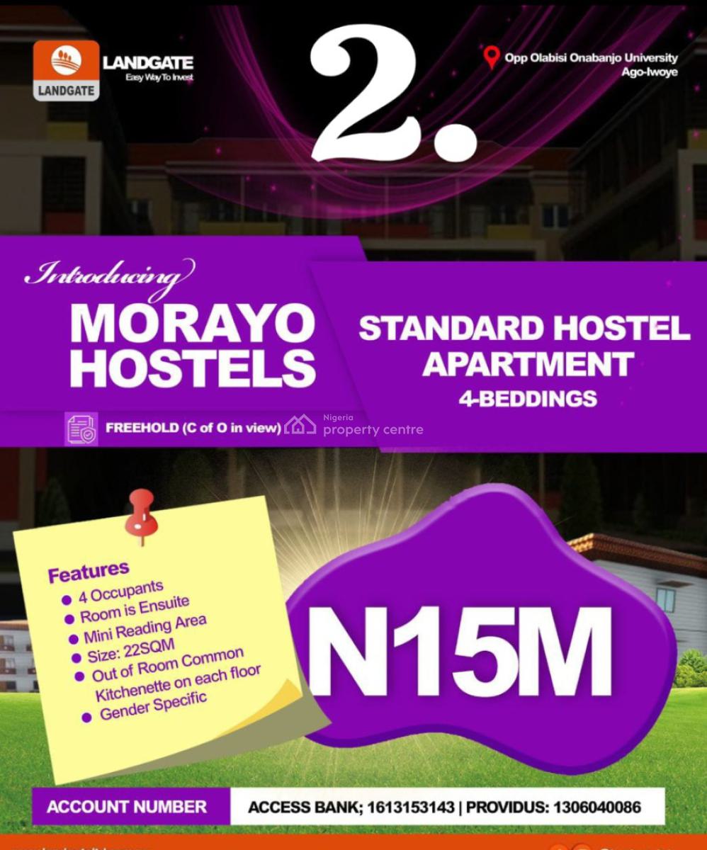 Morayo Hostel, Ilusan Road, Km 46, Ogun, Self Contain (single Rooms) for Sale