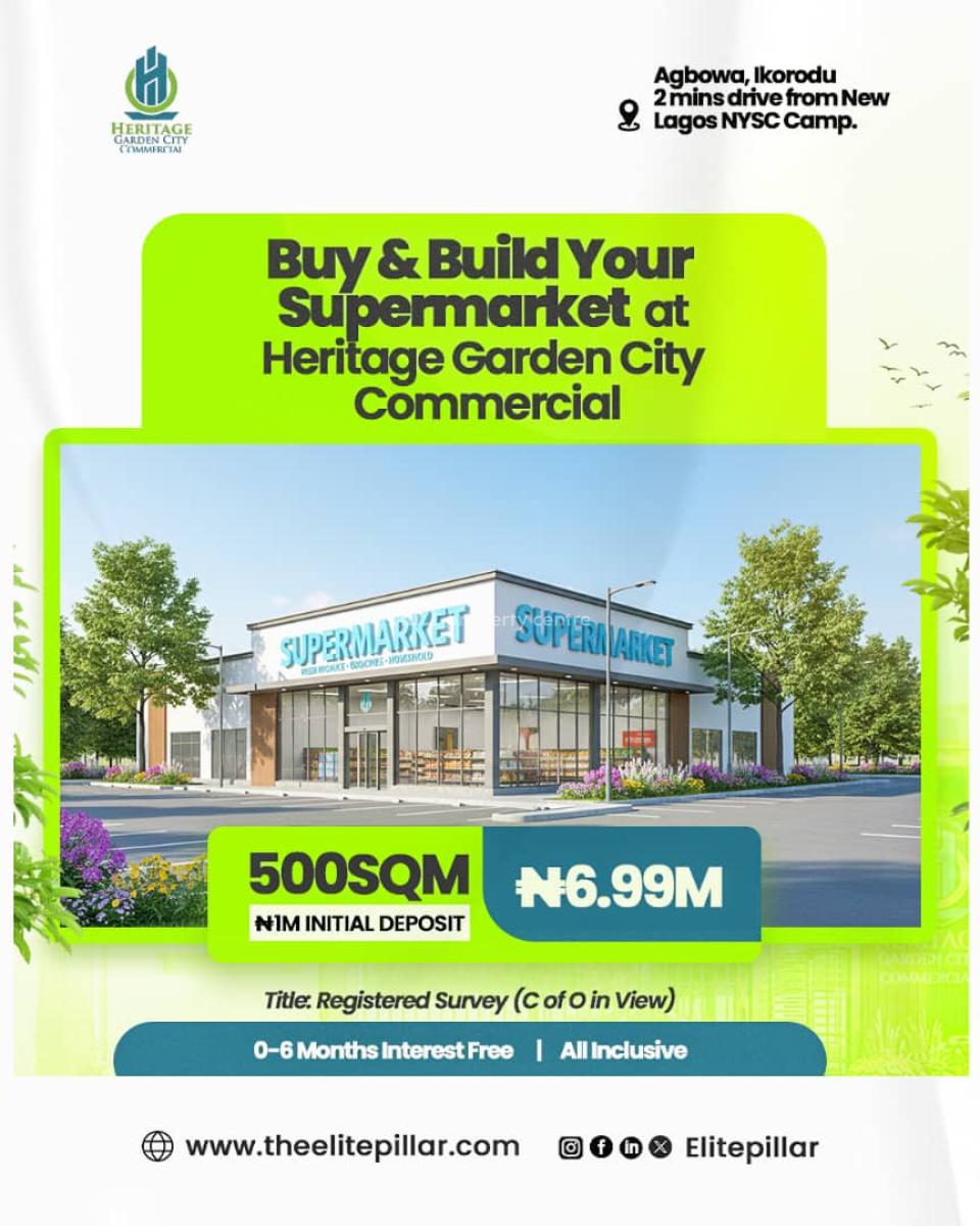 Own a Titled Affordable Land Suitable for Several Commercial Purposes, C of O Land  Directly Facing Agbowa–sagamu Expressway , Agbowa, Ikorodu, Lagos, Commercial Land for Sale