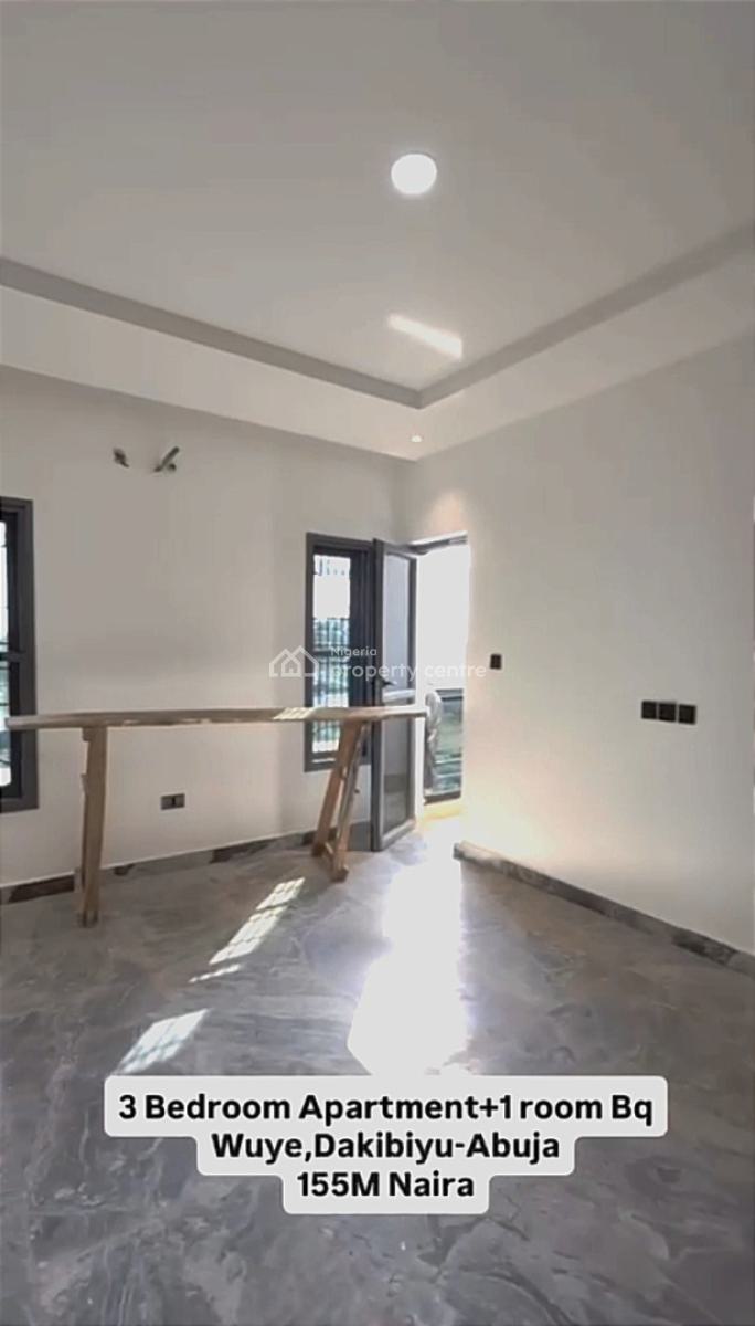 3 Bedrooms Apartment with Bq, By Dakibiyu, Wuye, Abuja, Flat / Apartment for Sale