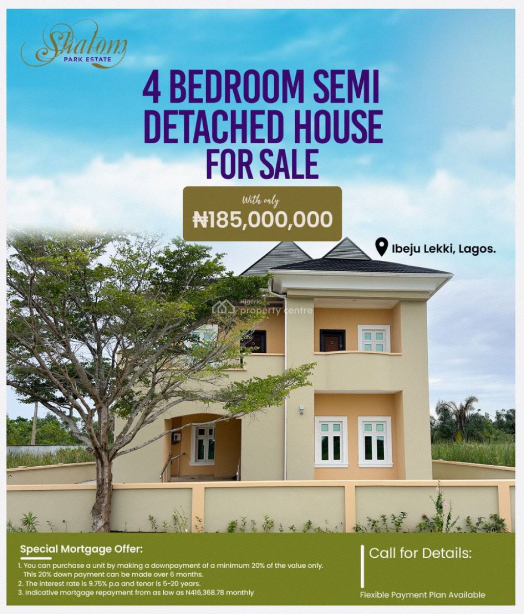 Luxury Home S in Shalom Park Estate, Shalom Park Estate Street Abijo Shalom Park Estate, Ibeju Lekki, Lagos, Semi-detached Duplex for Sale