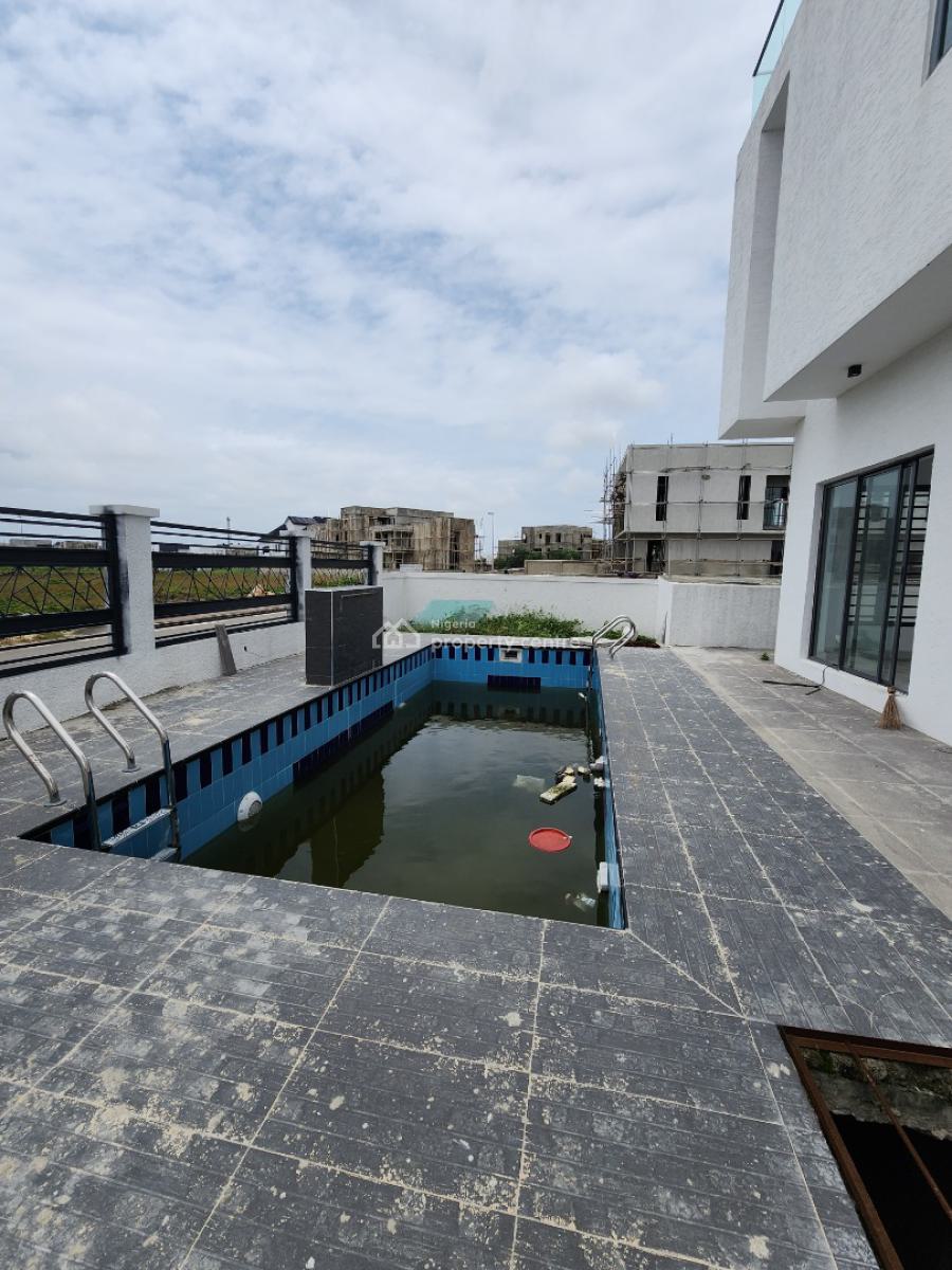 Gorgeous 5 Bedroom Detached Duplex with Bq, Pool in a Secured Estate, Ajah, Lagos, Detached Duplex for Sale