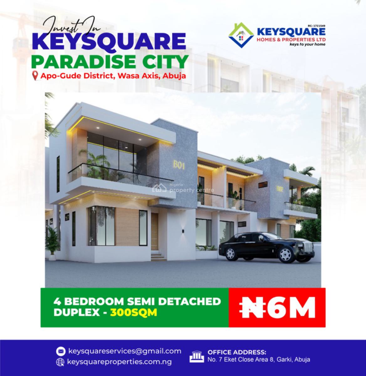 Keysquare Paradise Estate Land Banking Opportunity, Wasa Axis, Apo-gude Districts, Apo, Abuja, Residential Land for Sale
