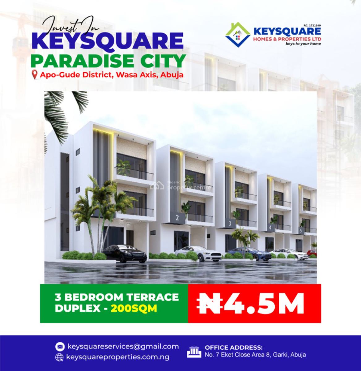 Keysquare Paradise Estate Land Banking Opportunity, Wasa Axis, Apo-gude Districts, Apo, Abuja, Residential Land for Sale
