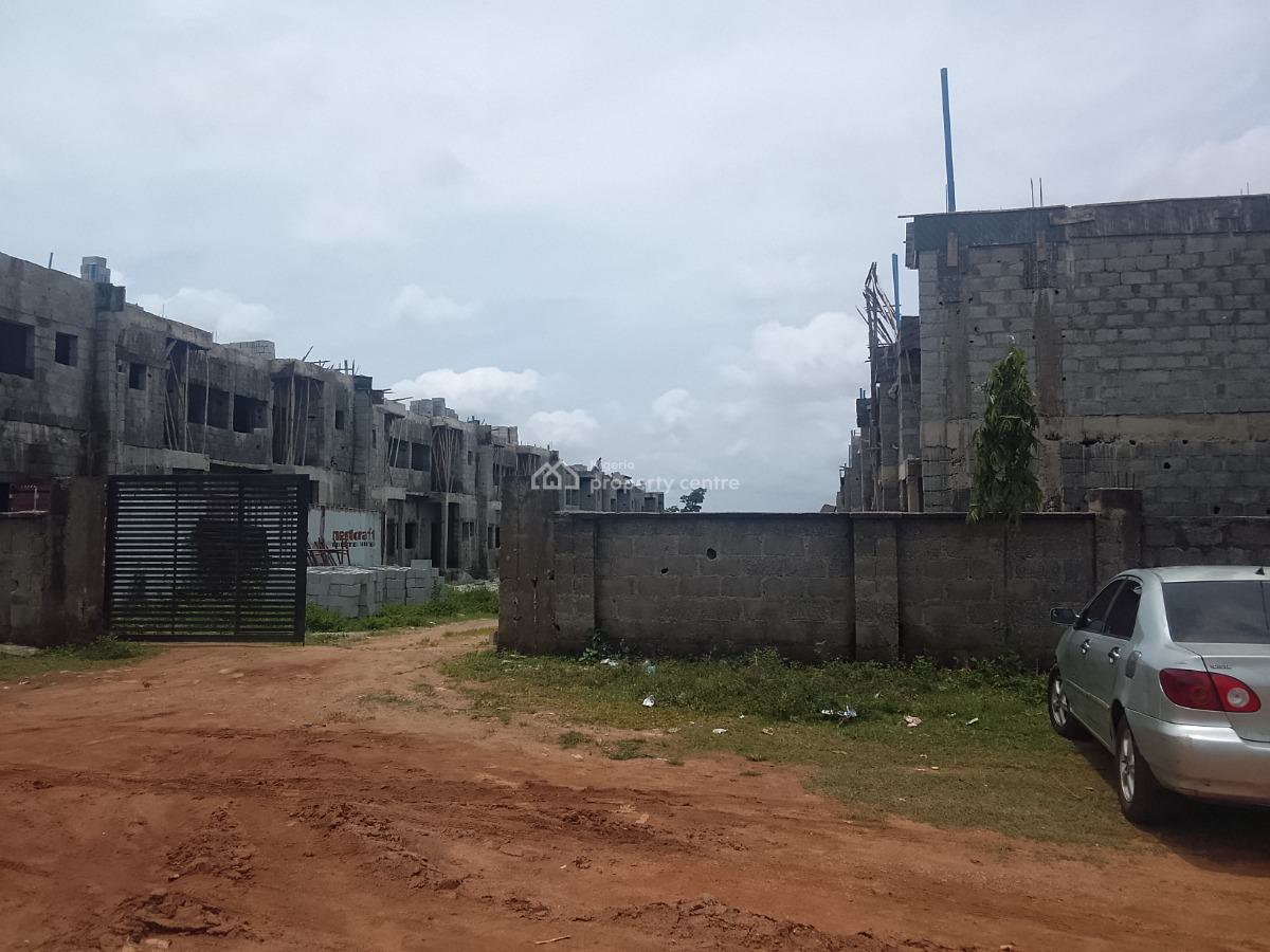 Three Bedrooms Terraced Carcass Duplex, By Kia Academy, Wuye, Abuja, Terraced Duplex for Sale