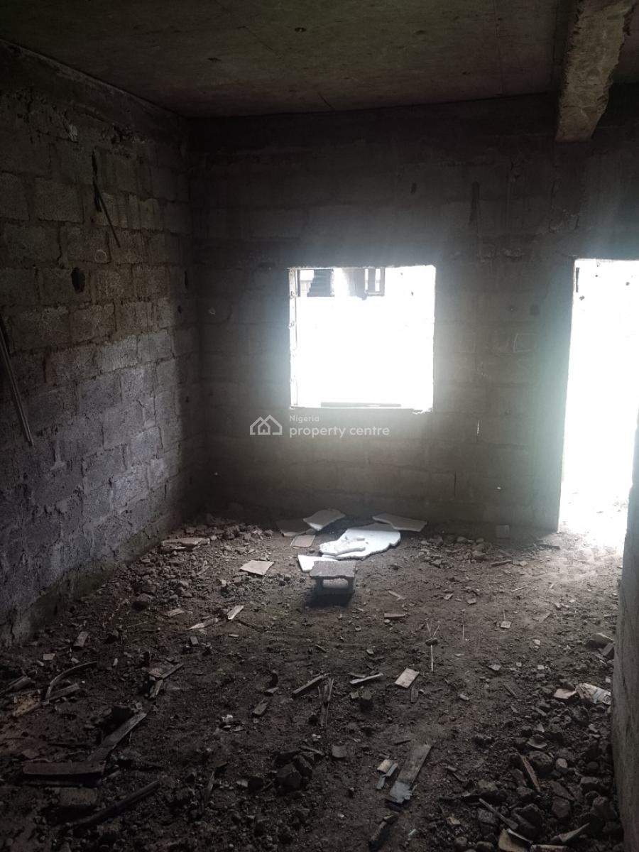 Three Bedrooms Terraced Carcass Duplex, By Kia Academy, Wuye, Abuja, Terraced Duplex for Sale