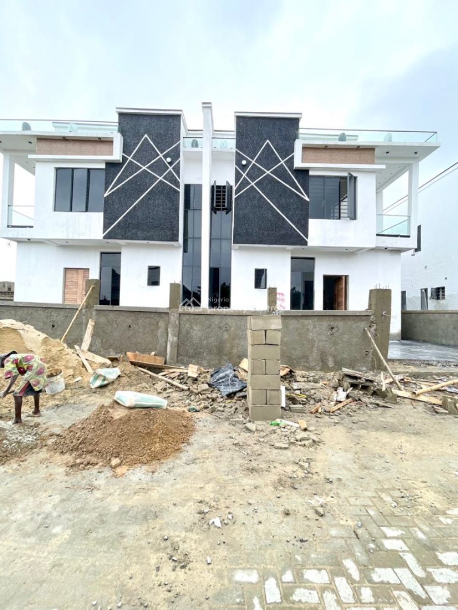 Newly Built 4 Bedroom Semi  Detached Duplex with Bq in a Secure Estate, Ajah, Lekki, Lagos, Semi-detached Duplex for Sale