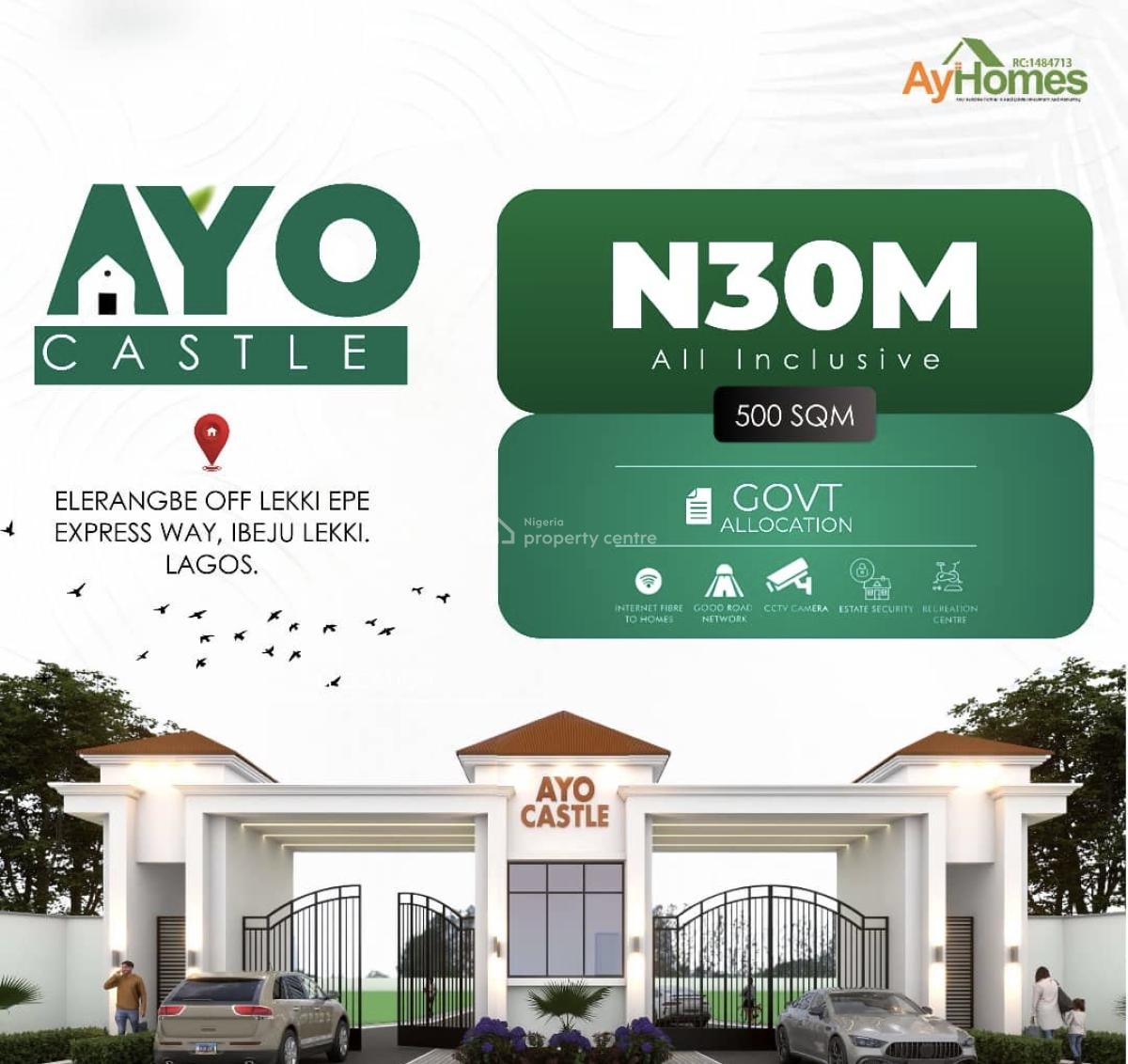 Dont Miss Ayo Castle By Ayhomes, Opposite International Airport, Ibeju Lekki, Lagos, Residential Land for Sale