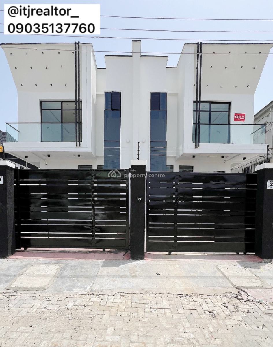 Lovely 4 Bedroom Semi Detached Duplex with Bq, Ikota, Ikota, Lekki, Lagos, Semi-detached Duplex for Sale