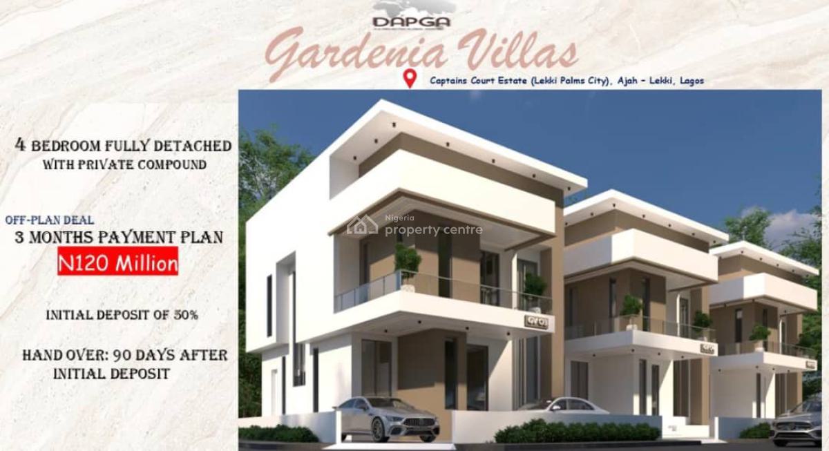 4 Bedroom Fully Detached Duolex with Bq for Super Distress, Lekki Palm City (captain’s Court Estate), Ajah, Lagos, Detached Duplex for Sale