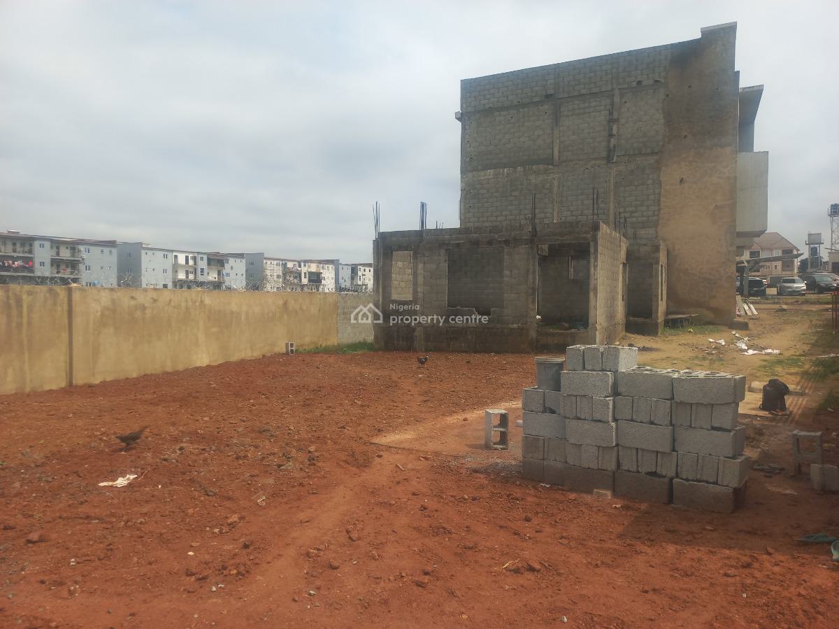 Cheap 4 Bedrooms Terrace Duplex with a Bq ( Carcass ), Near Mikuch Ville Estate, Gaduwa, Abuja, Terraced Duplex for Sale