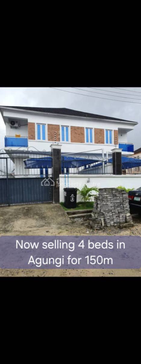 Spacious 4 Bedroom Semi Detached with Bq, Madam Cellular Estate, Agungi, Lekki, Lagos, House for Sale