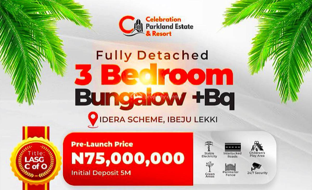 Spacious Luxury Bungalows, Idera Government Scheme, By Pan Atlantic University, Ibeju Lekki, Lagos, Detached Bungalow for Sale