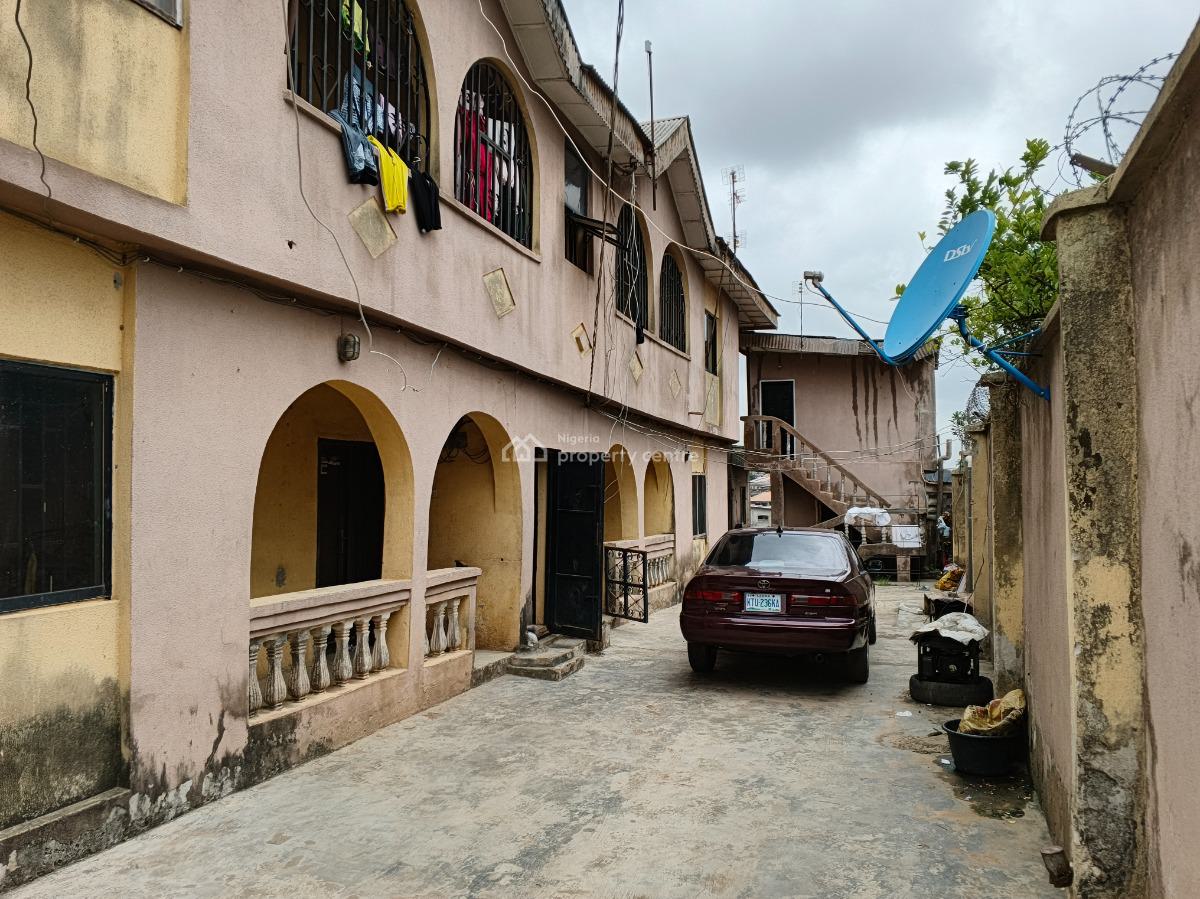 a Storey Building with Bq Its Has 2 Nos 3 Bedrooms Flat Upstairs , 4, Lasu Igando Road, Igando, Alimosho, Lagos, Block of Flats for Sale