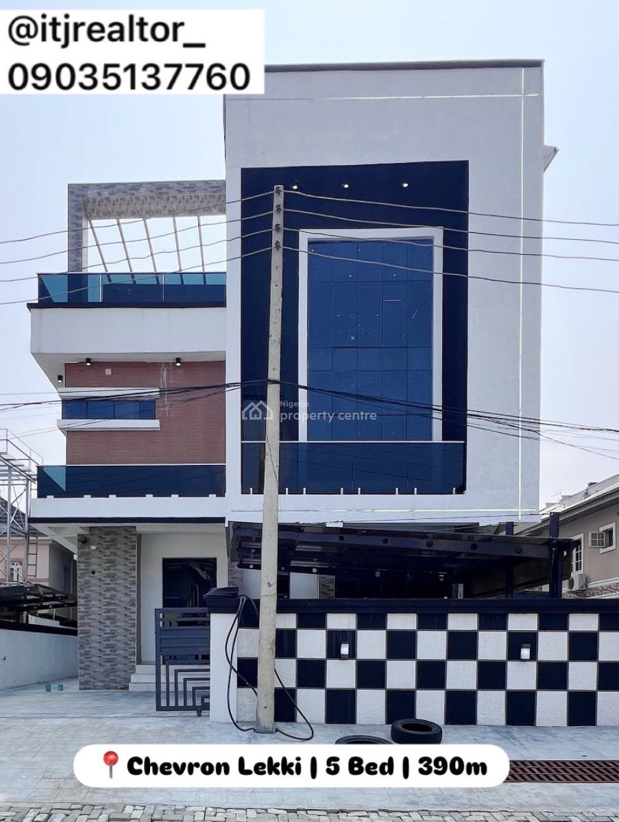 Contemporary 5 Bedroom Detached Duplex with Bq, Chevron, Lekki, Lagos, Detached Duplex for Sale