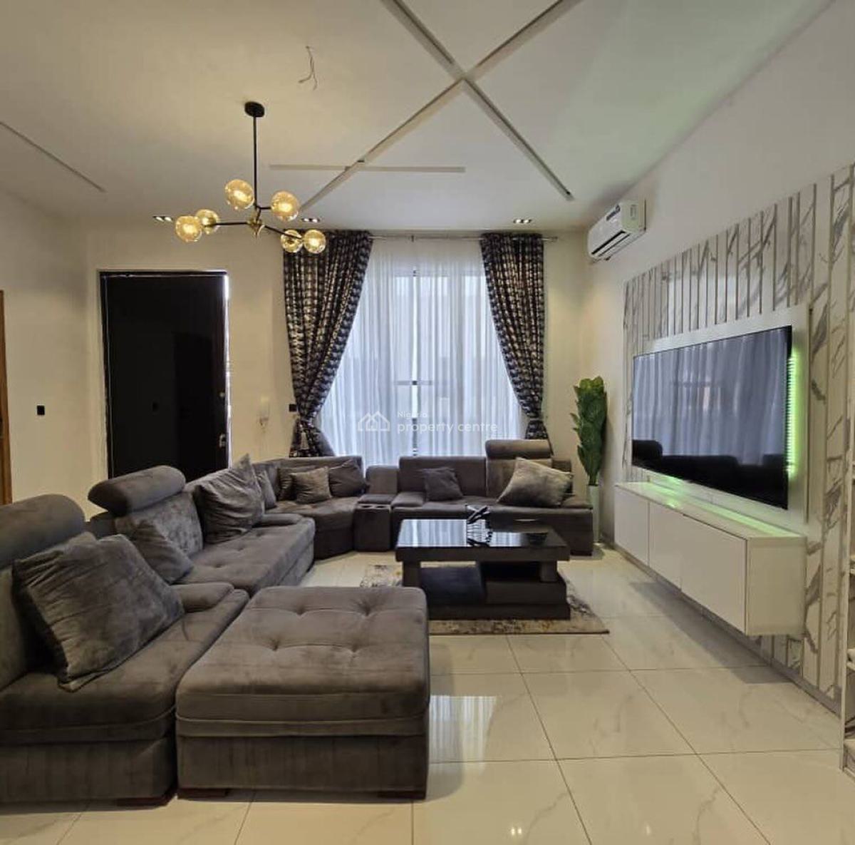 Newly Built Fully Furnished 4-bedroom Semi-detached Duplex with Bq, Vgc, Lekki, Lagos, Semi-detached Duplex for Rent