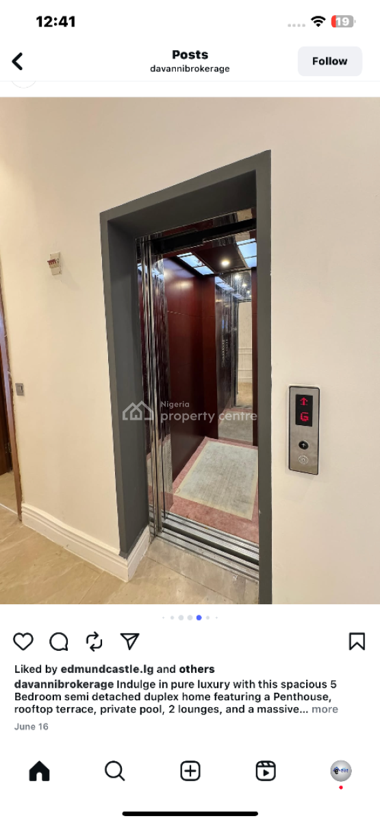 Luxury 5 Bedroom Semi Detached Duplex with a Penthouse, Pool, Elevator, Banana Island, Banana Island, Ikoyi, Lagos, Semi-detached Duplex for Sale
