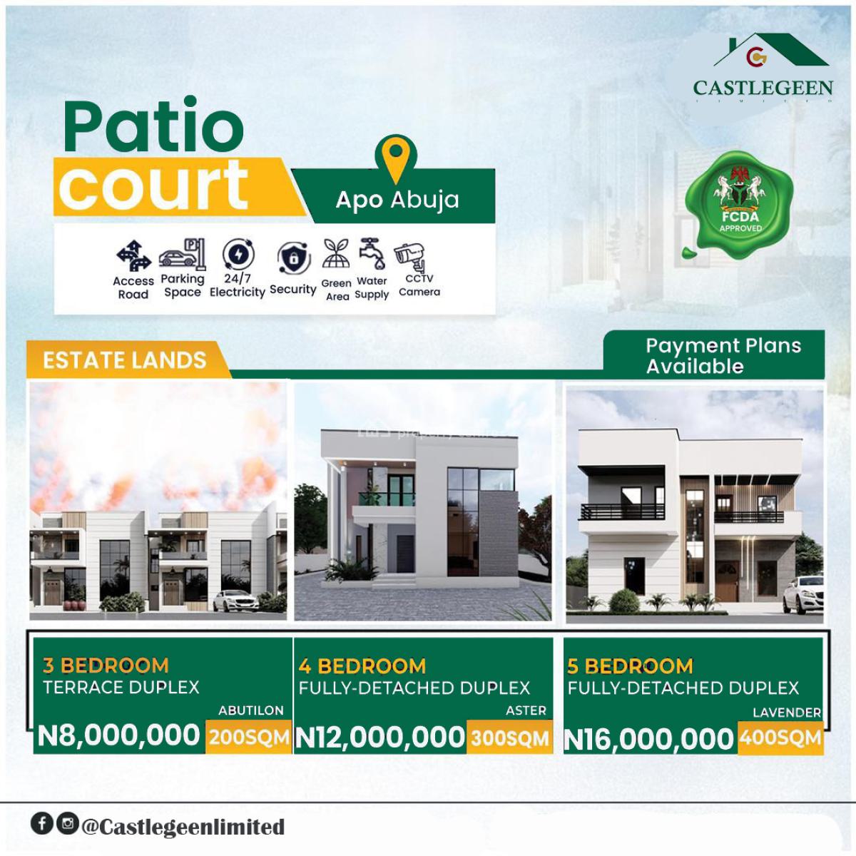 Fcda Approved Plot, Taffi, Apo, Abuja, Residential Land for Sale