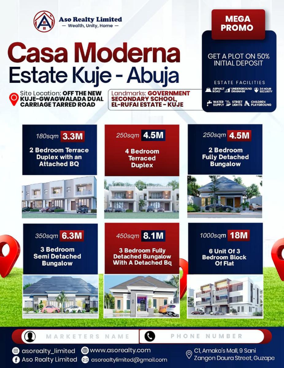 Casa Moderna Estate Kuje, Kuje, Abuja, Residential Land for Sale