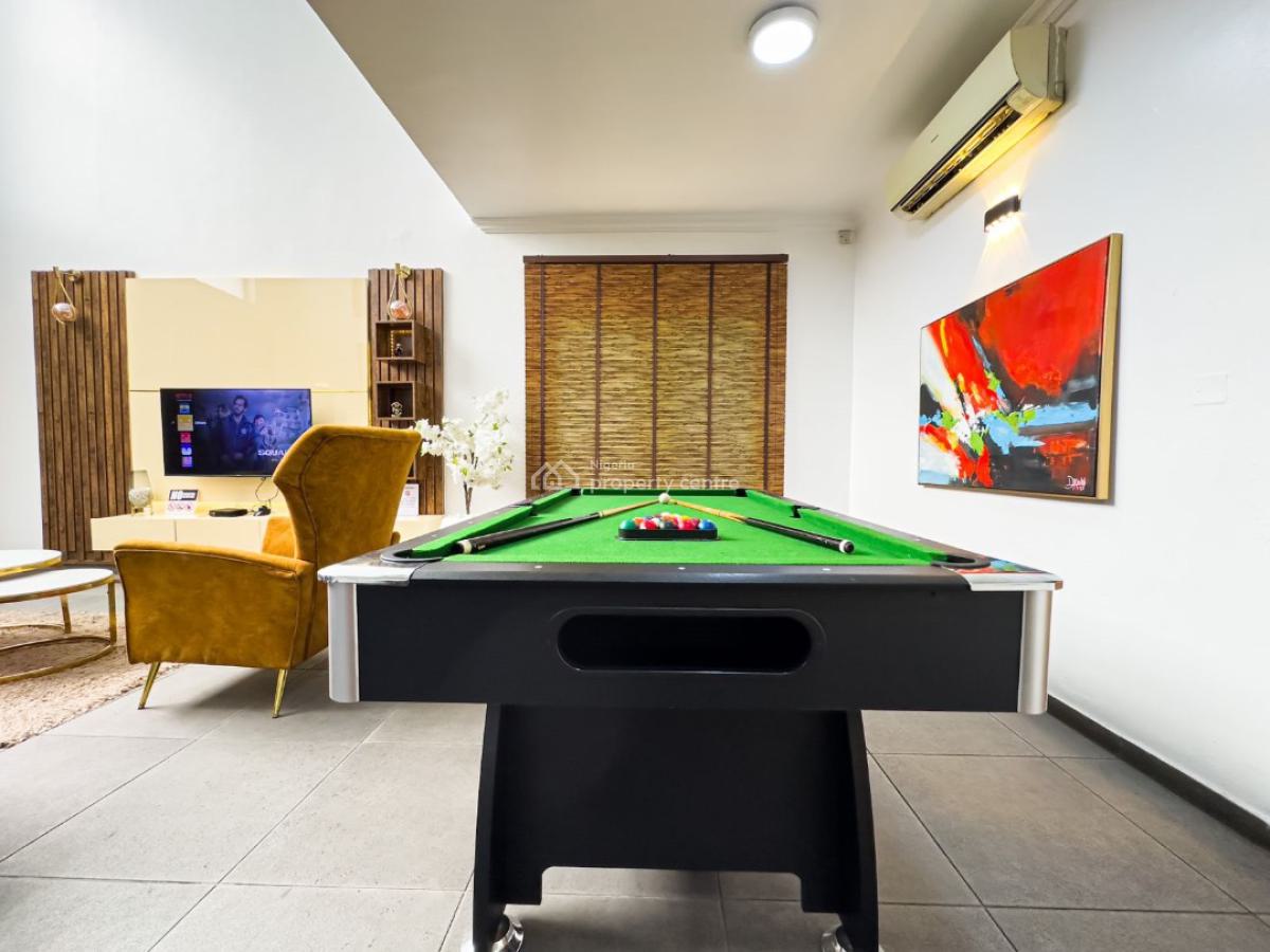 Fully Furnished 3 Bedroom Terrace Duplex with Snooker & Private Garden, Lekki Phase 1, Lekki, Lagos, Flat / Apartment Short Let