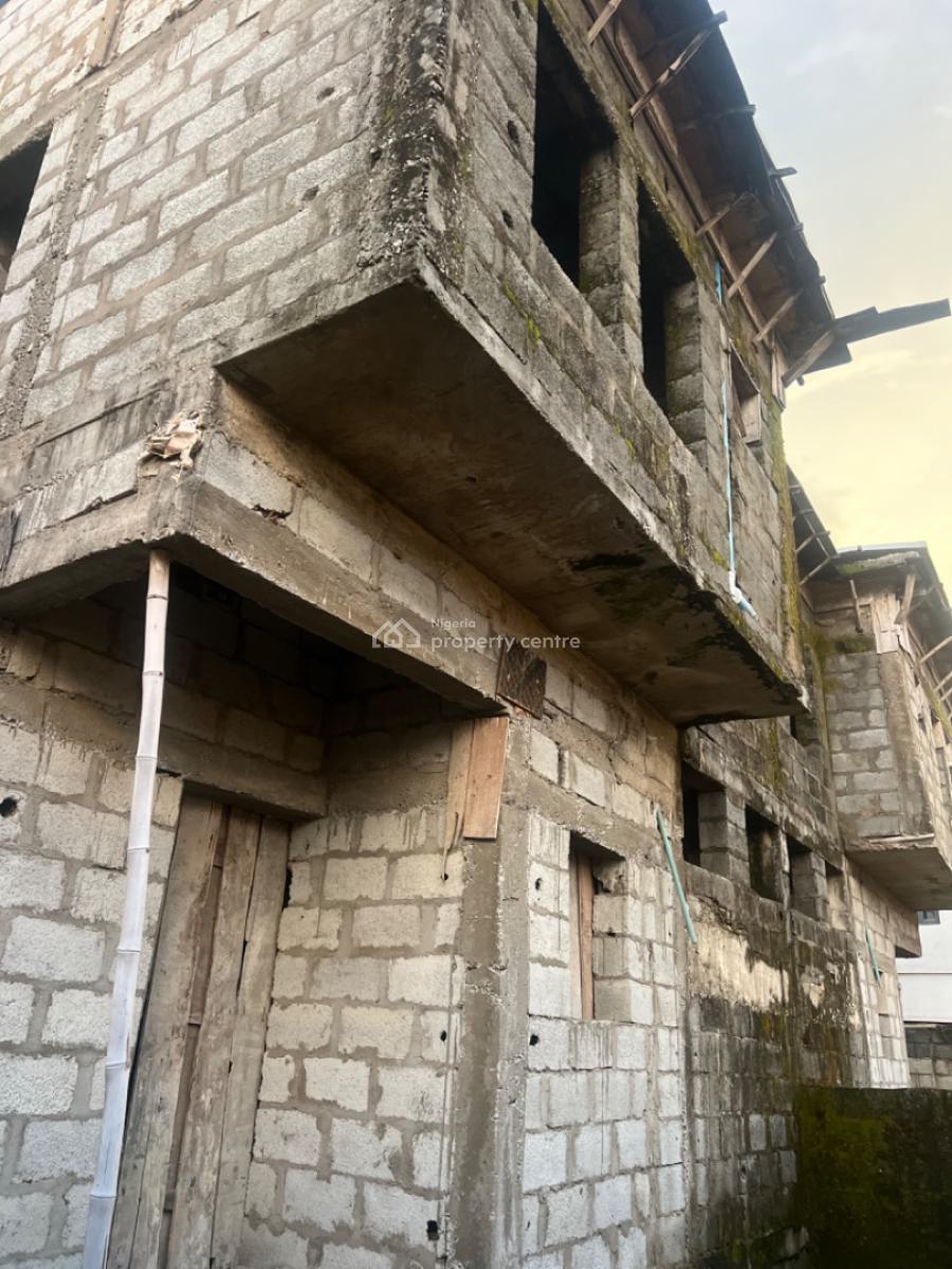 4-bedroom Semi-detached Duplex Carcass, Emmanuel Mbaka Rd, Airport Rd, Lugbe District, Abuja, Semi-detached Duplex for Sale