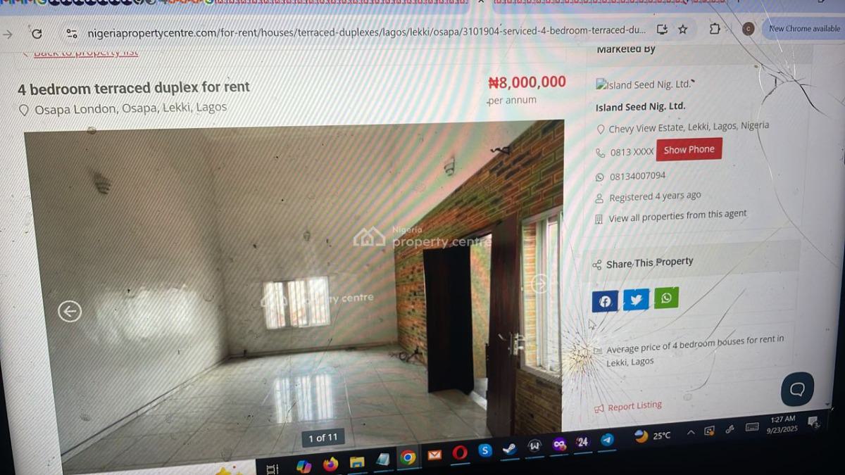 4 Bedroom Semi Detached Duplex with Bq, Orchid Road, Lekki, Lagos, Semi-detached Duplex for Rent