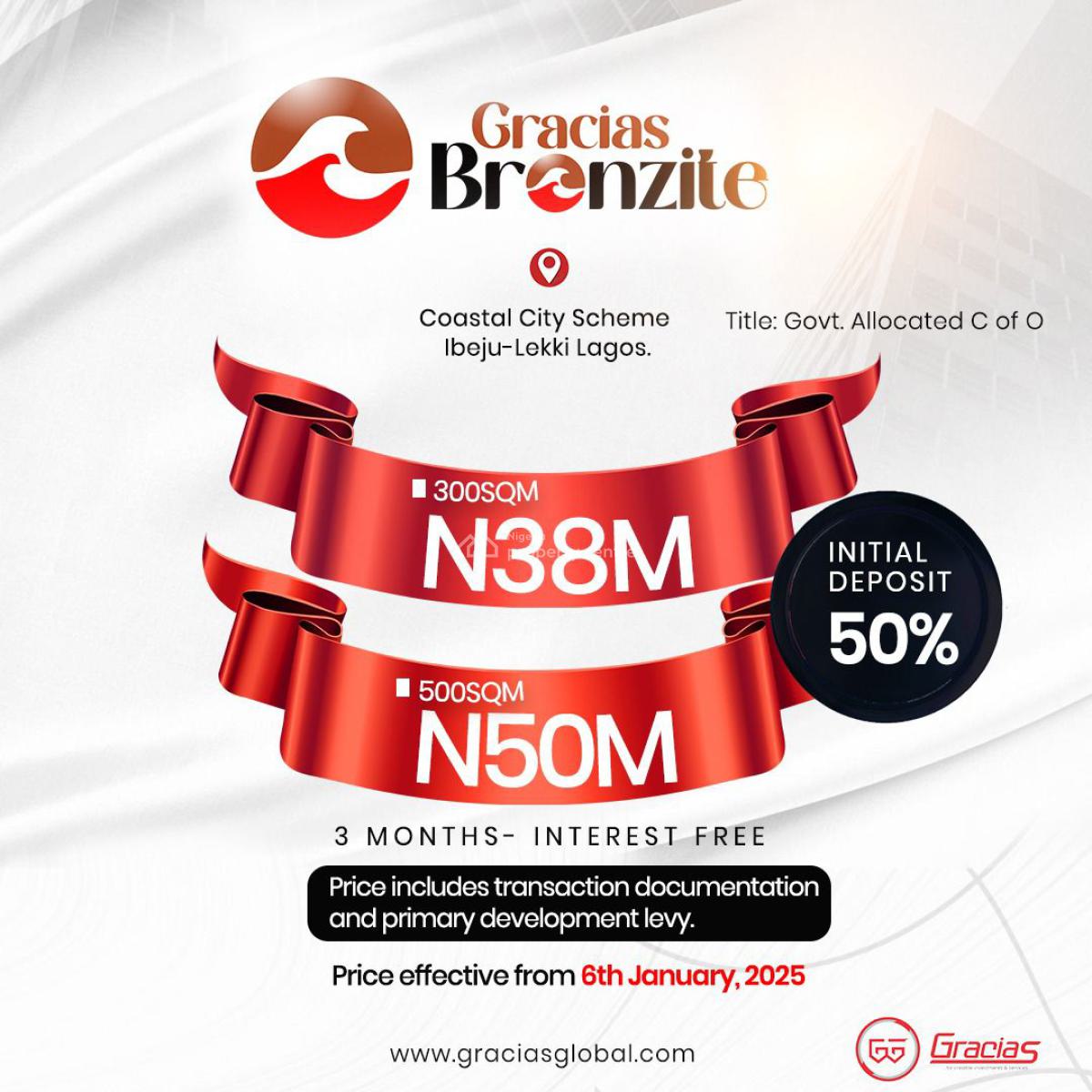 Verified Land with Certificate of Occupancy C of O, Gracias Bronzite, Eleko, Ibeju Lekki, Lagos, Residential Land for Sale