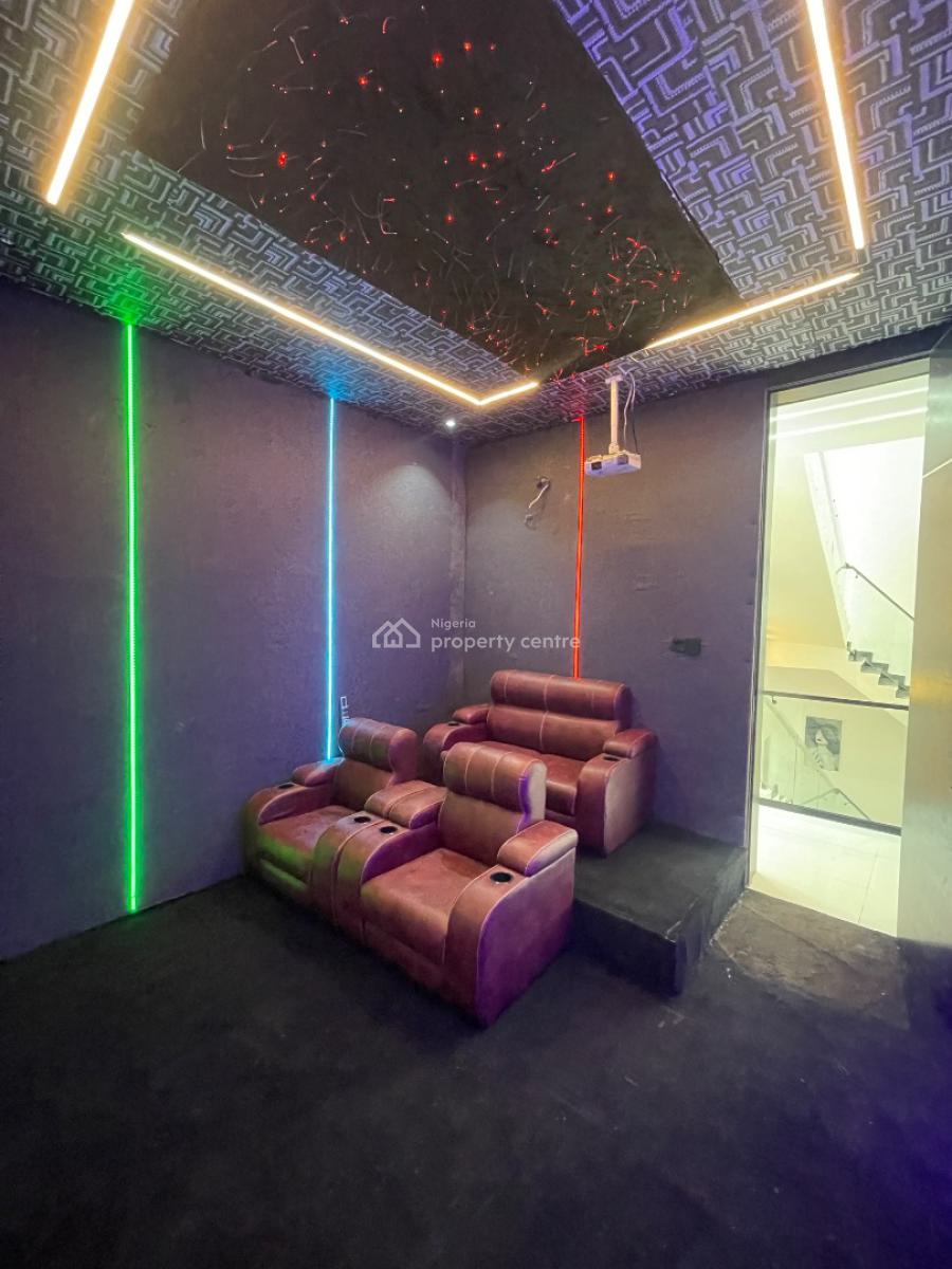 Beautifully Designed 6 Bedroom Fully Detached Duplex with Cinema &pool, Chevron, Lekki, Lagos, Detached Duplex for Sale