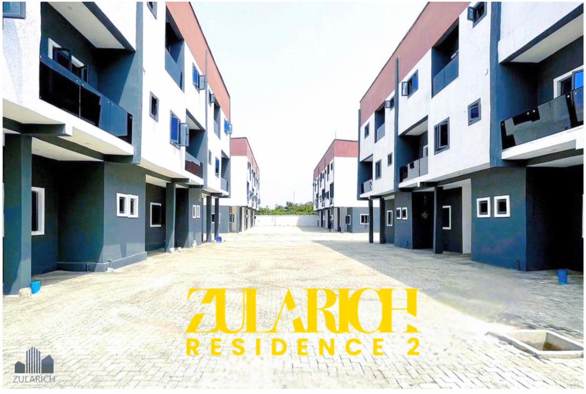 Well Furnished and Fitted 4 Bedroom Terraces, Zullarish Residence Locate Off Monastery Behind Shoprite Shopping Mall, Sangotedo, Ajah, Lagos, Terraced Duplex for Sale