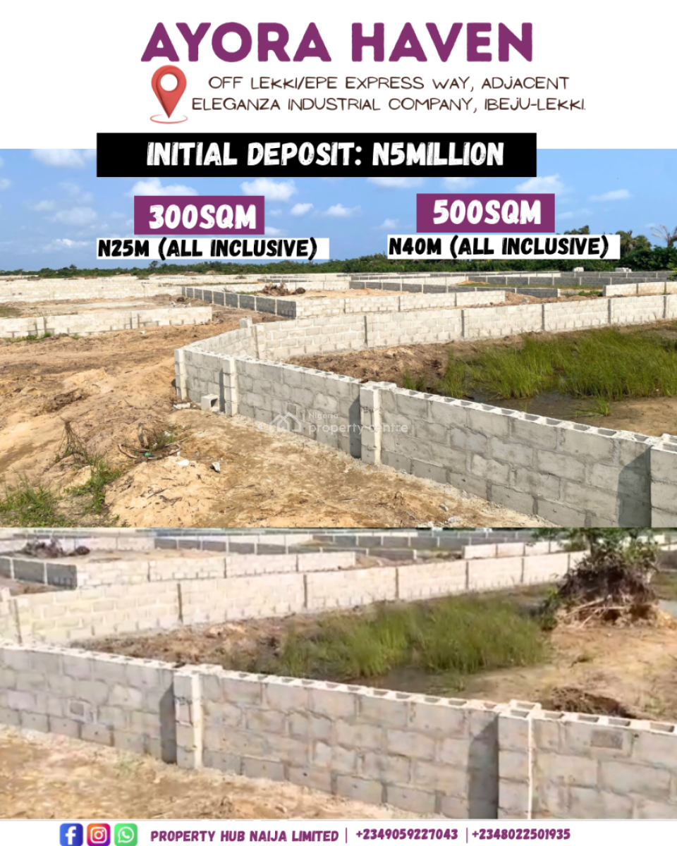 Already Fenced Dry Land with Government Allocation, Adjacent Pan Atlantic University Eleko Ibeju Lekki, Eleko, Ibeju Lekki, Lagos, Residential Land for Sale