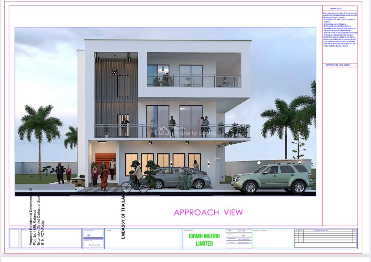 500sqm Table Land Buildable and Livable for a 5 Bedroom Duplex with Bq, Diplomatic Zone, Katampe Extension, Katampe, Abuja, Residential Land for Sale