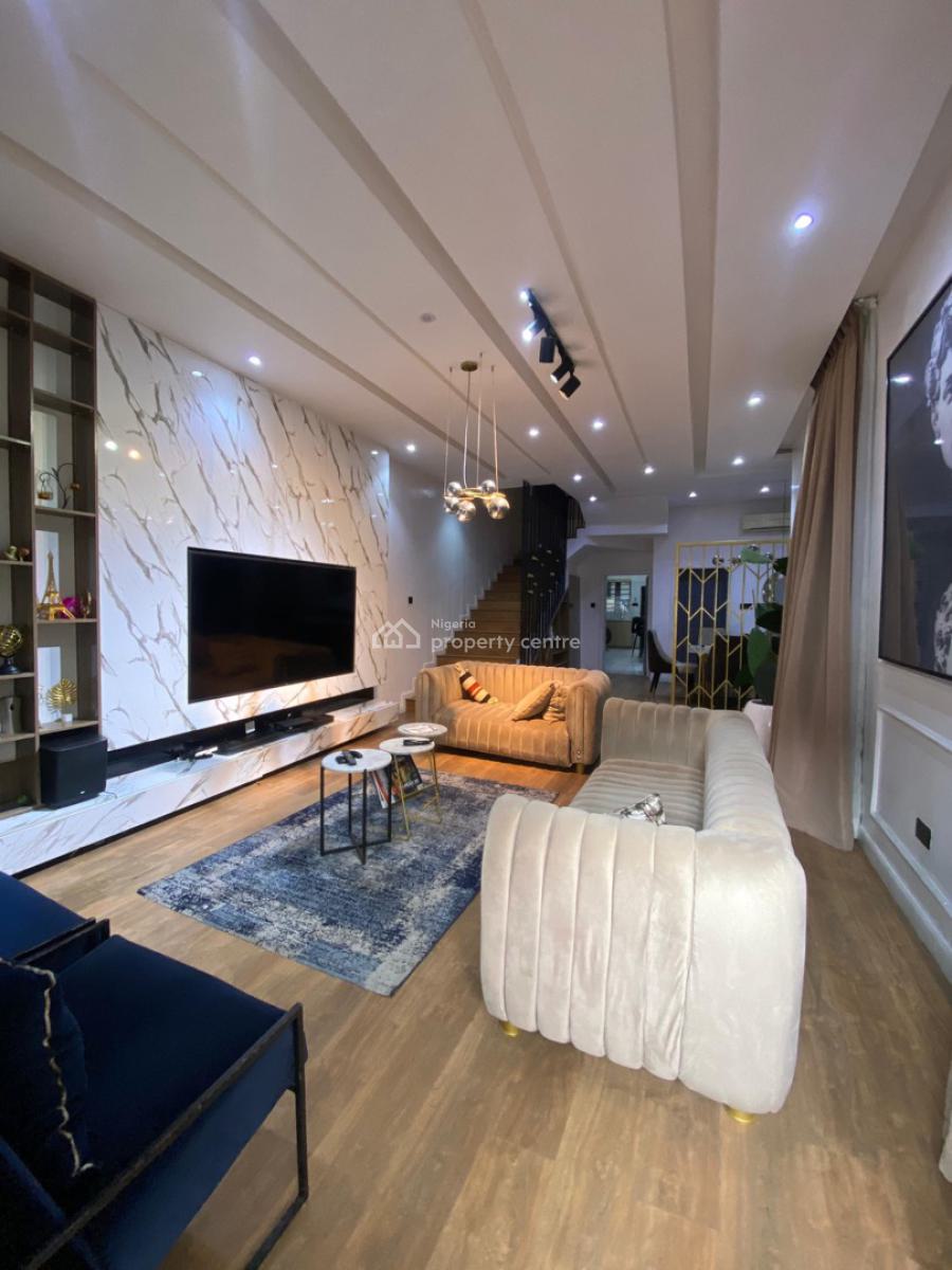 Fully Furnished 4 Bedroom Semi Detached Duplex with Bq & Generator, Osapa London, Lekki, Lagos, Semi-detached Duplex for Rent