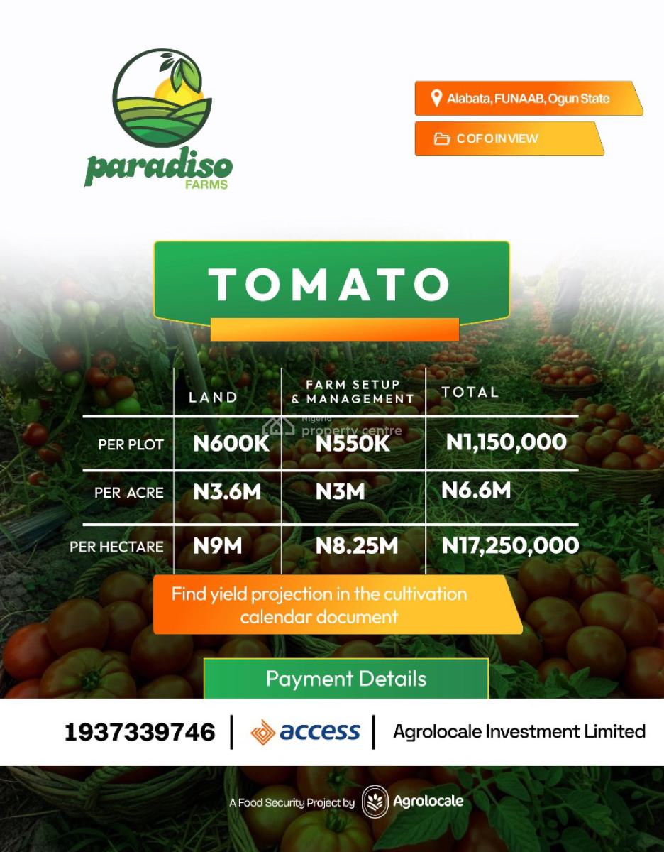 a Sustainable Pathway to Land Ownership and Profitable Farming, Fast Moving Crops with The Assurance of Timely Harvest, Abeokuta North, Ogun, Commercial Land for Sale