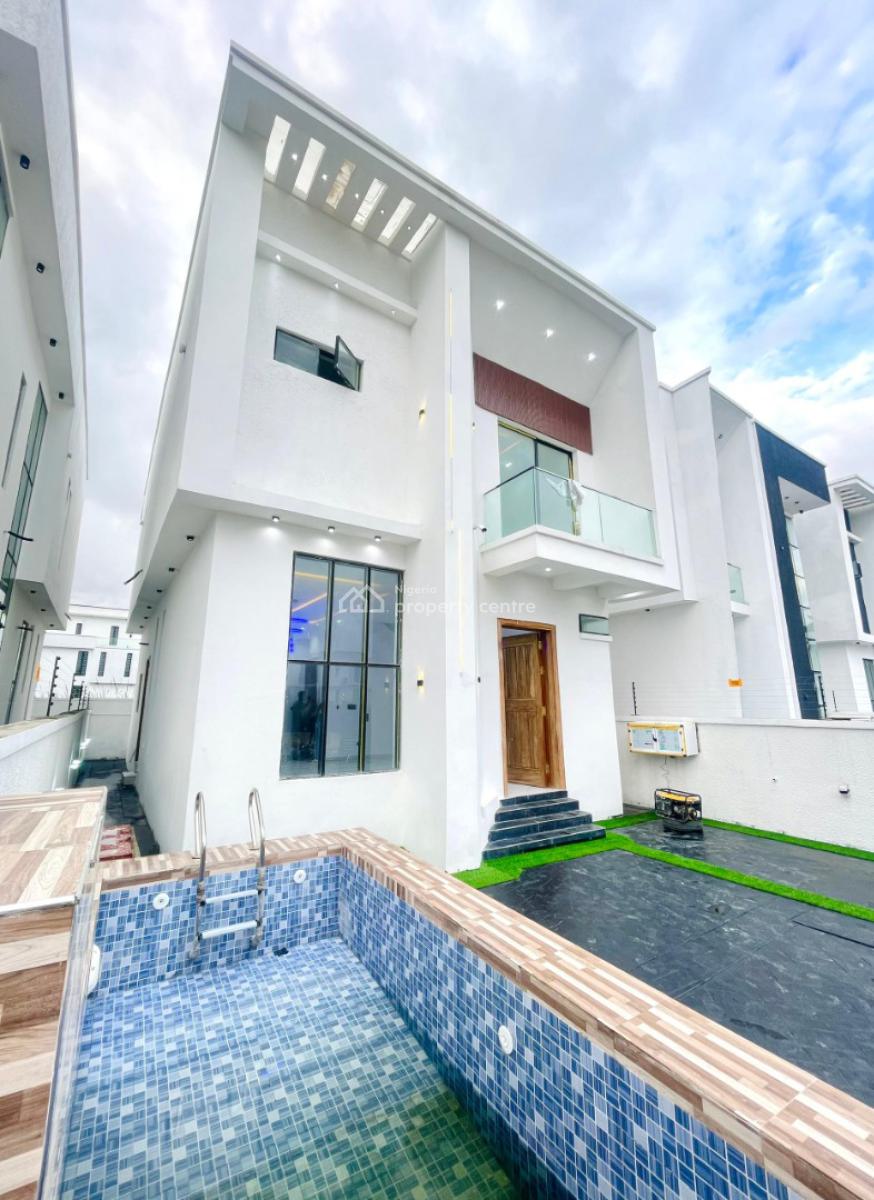 Luxury 5 Bedroom Fully Detached Duplex with Bq and Swimming Pool, Chevron, Lekki, Lagos, Detached Duplex for Sale