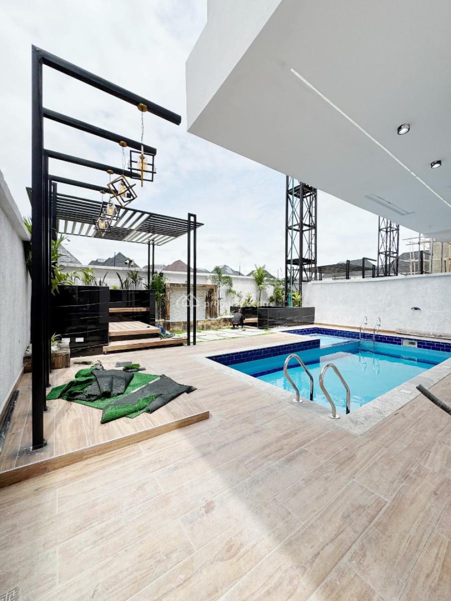 Contemporary 5 Bedroom Detached Duplex with Pool, Cinema and Bq, Chevron, Lekki, Lagos, Detached Duplex for Sale