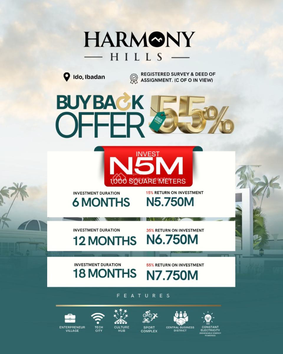 Buy Back Offer!!, Harmony Hills Ido, Ibadan, Oyo, Mixed-use Land for Sale