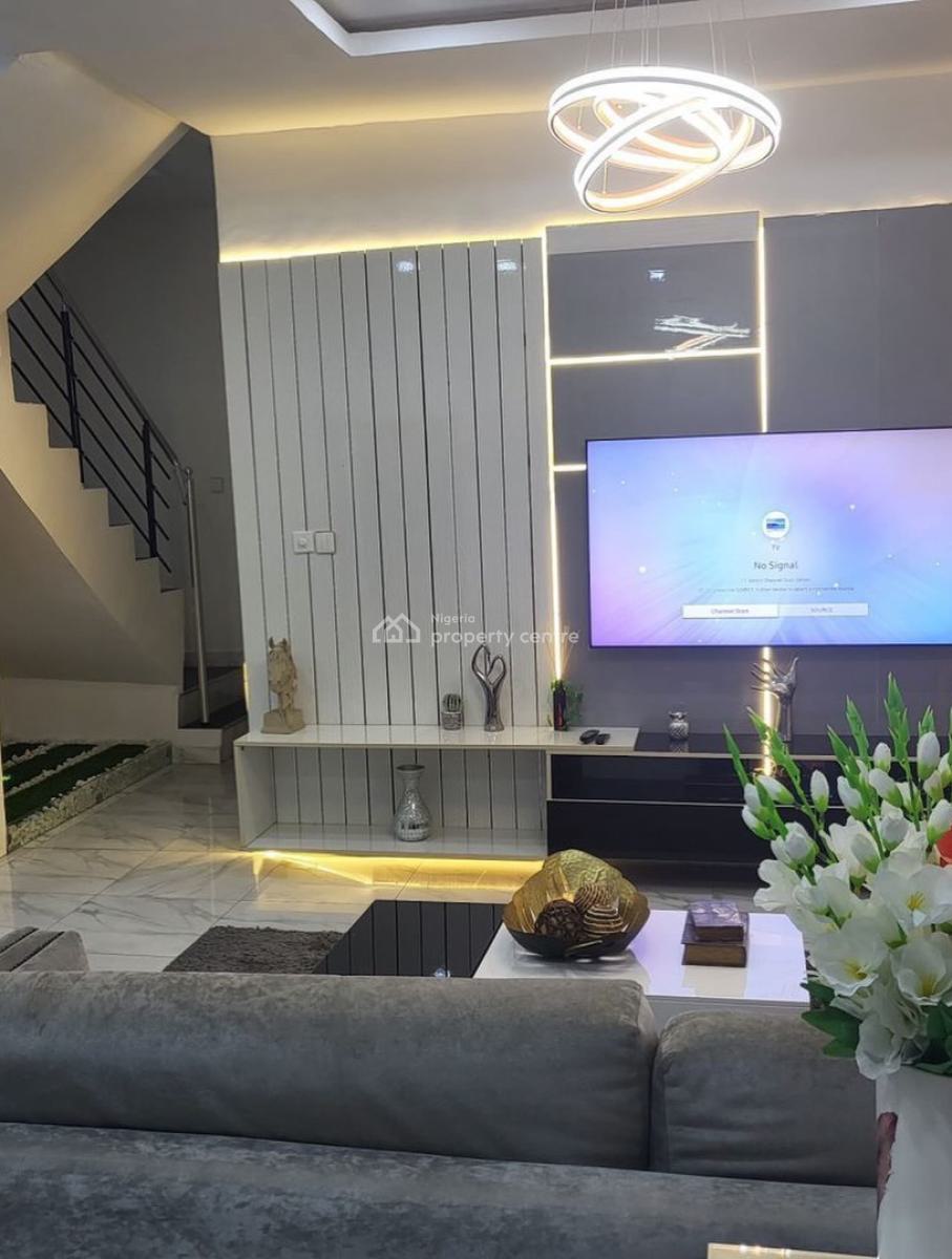Fully Furnished 4 Bedroom Semi Detached Duplex with Bq, Chevron, Lekki, Lagos, Semi-detached Duplex for Rent