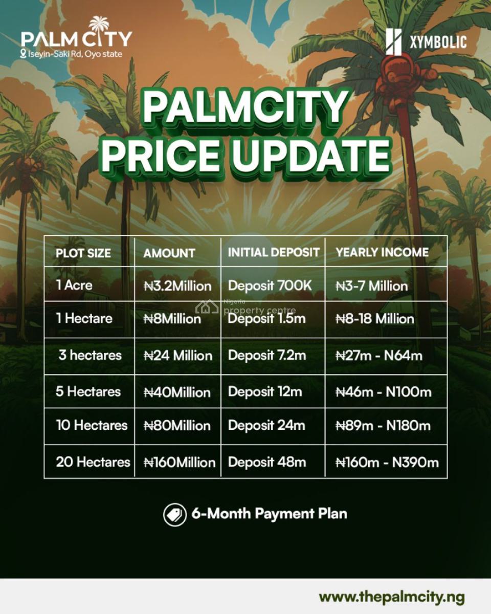 One Acre of Palm Oil Plantation, Iseyin-okeogun Road, Iseyin-okeogun, Iseyin, Oyo, Land for Sale