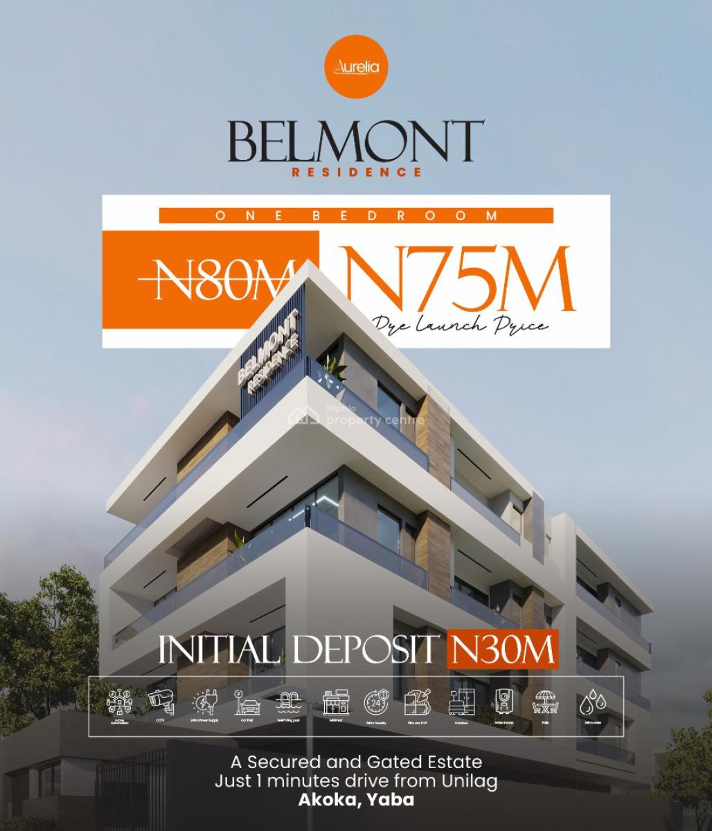 Luxury 1 Bedroom Apartment with Amenities, Yaba, Lagos, Flat / Apartment for Sale