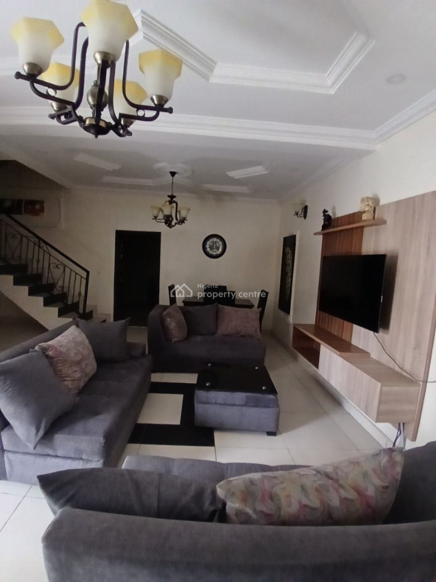 Fully Furnished 5bedroom Terrace Duplex on 3-floors, Gated and Secured Estate at Agungi, Lekki, Lagos, Terraced Duplex for Rent