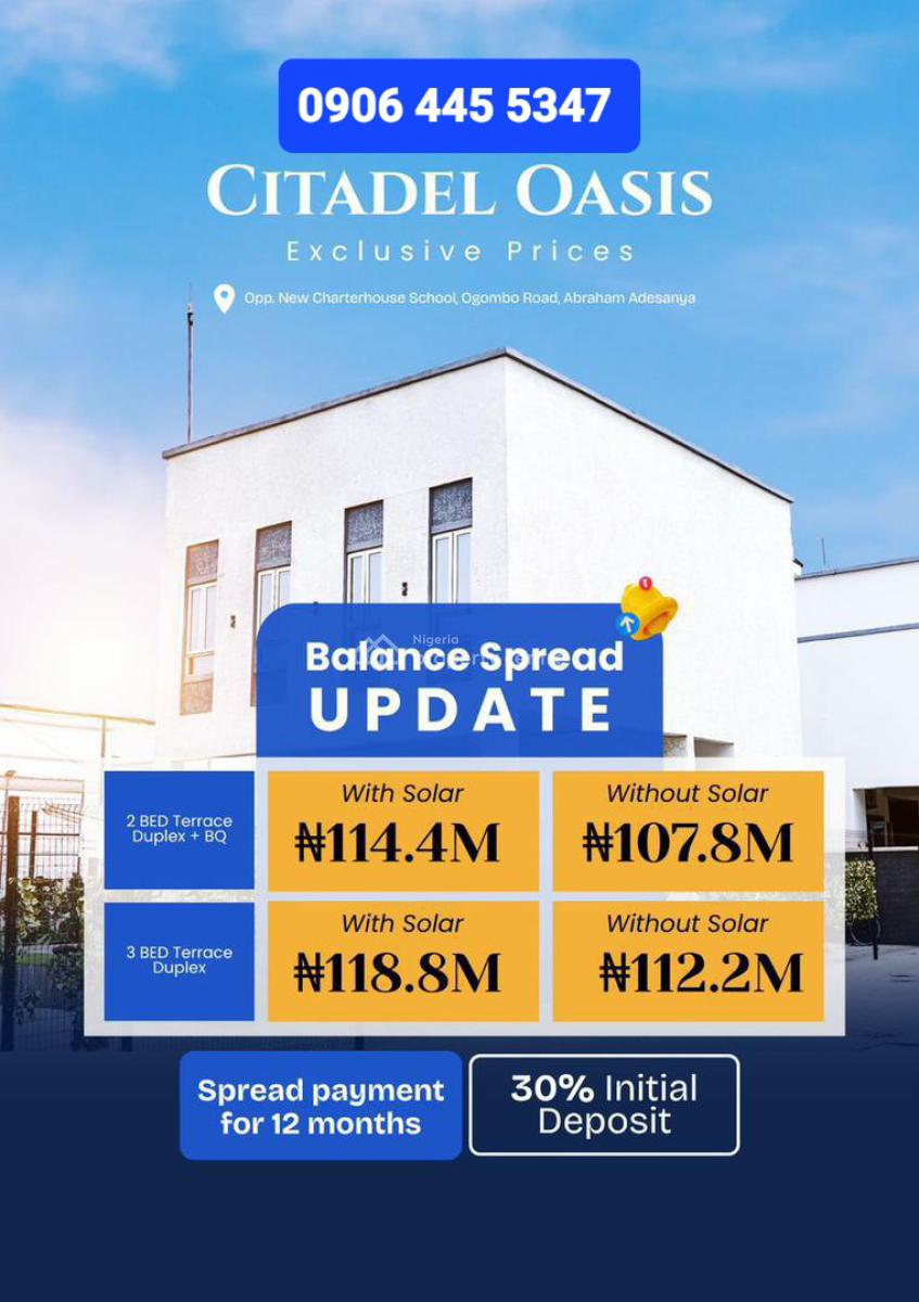 3 Bedroom Terrace Duplex, Ogombo Road, Abraham Adesanya, Lagos, Ogombo Road, Abraham Adesanya, Ajah, Lagos, Terraced Duplex for Sale