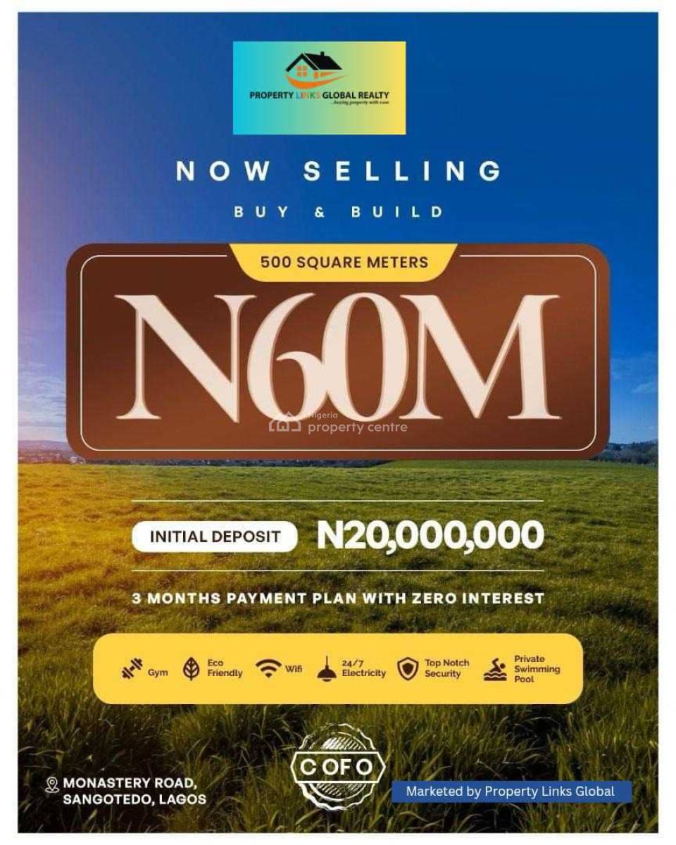 Land in Prime Location with Certificate of Occupancy C of O, Sangotedo, Ajah, Lagos, Residential Land for Sale