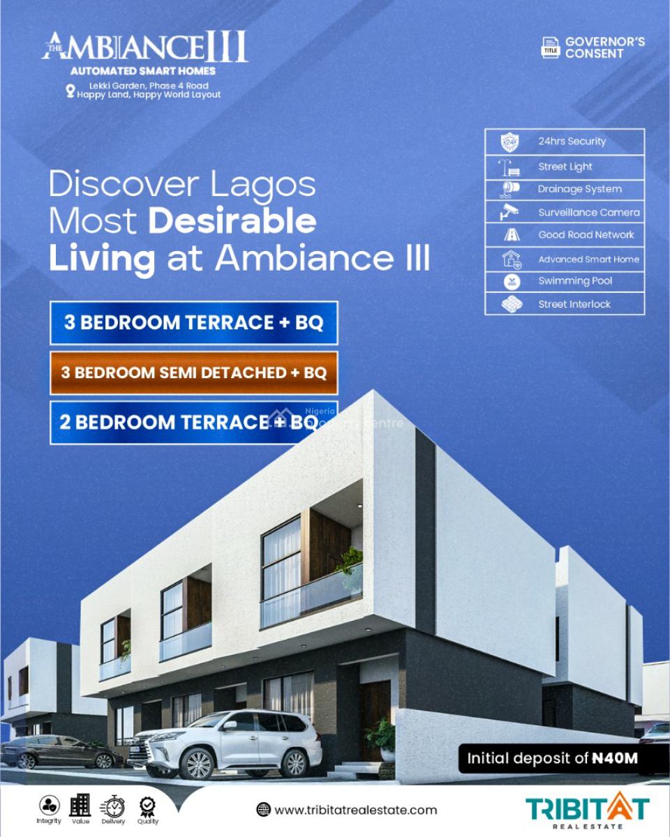Luxurious Offplan 3 Bedroom Semi Detached Duplex, Lekki Garden Phase 4, Lekki, Lagos, Semi-detached Duplex for Sale